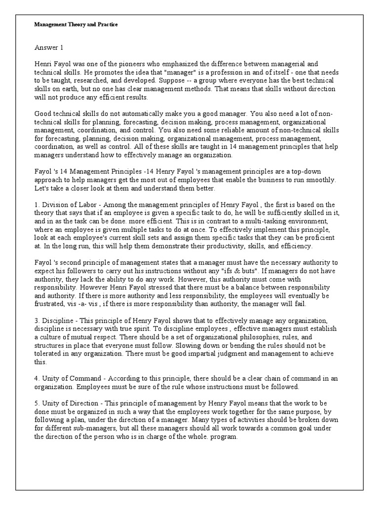 Management Theory and Practice PDF Science Scientific Method