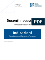 Indicazioni Curriculum Formativo