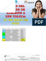 Distribución de Grupos Nvo. Ingreso 2023 UPN Toluca
