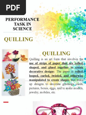 Performance Task in Science Quilling