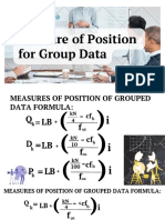 Measure of Position For Group Data