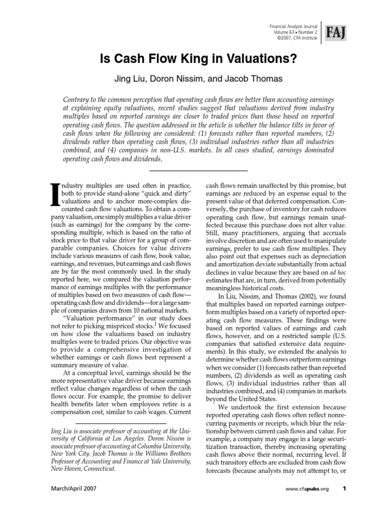 doron-nissim-is-cash-flow-thomas-et-al-x-pdf-valuation-finance