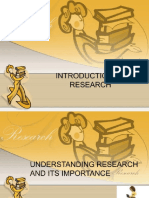 Chapter 1 INTRODUCTION TO RESEARCH