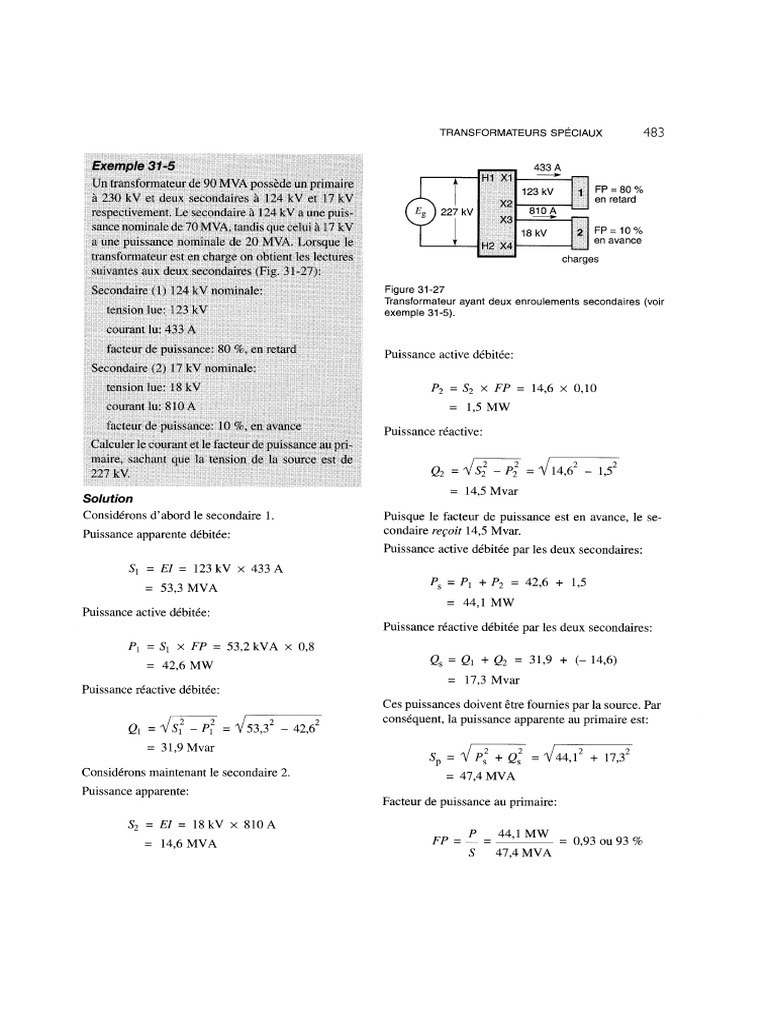 Electrotechnique1 TD3 Transf Ex3C | PDF