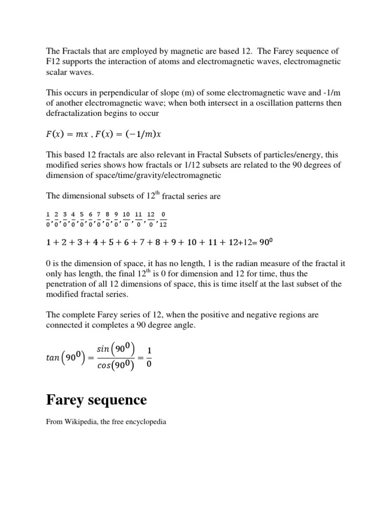 Fractals and Farey Sequence in Electromagnetism | PDF | Number Theory ...