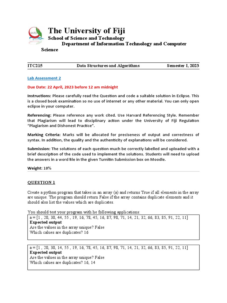 Lab Assessment 2: Python Programming Tasks | PDF | Computer Program ...