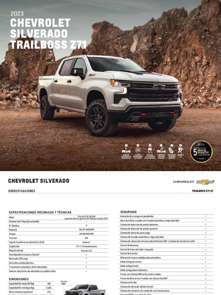 Ficha Tecnica Chevrolet Silverado 2025 Susi Zilvia