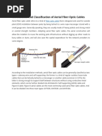 Aerial Fiber Optic Cable Overview