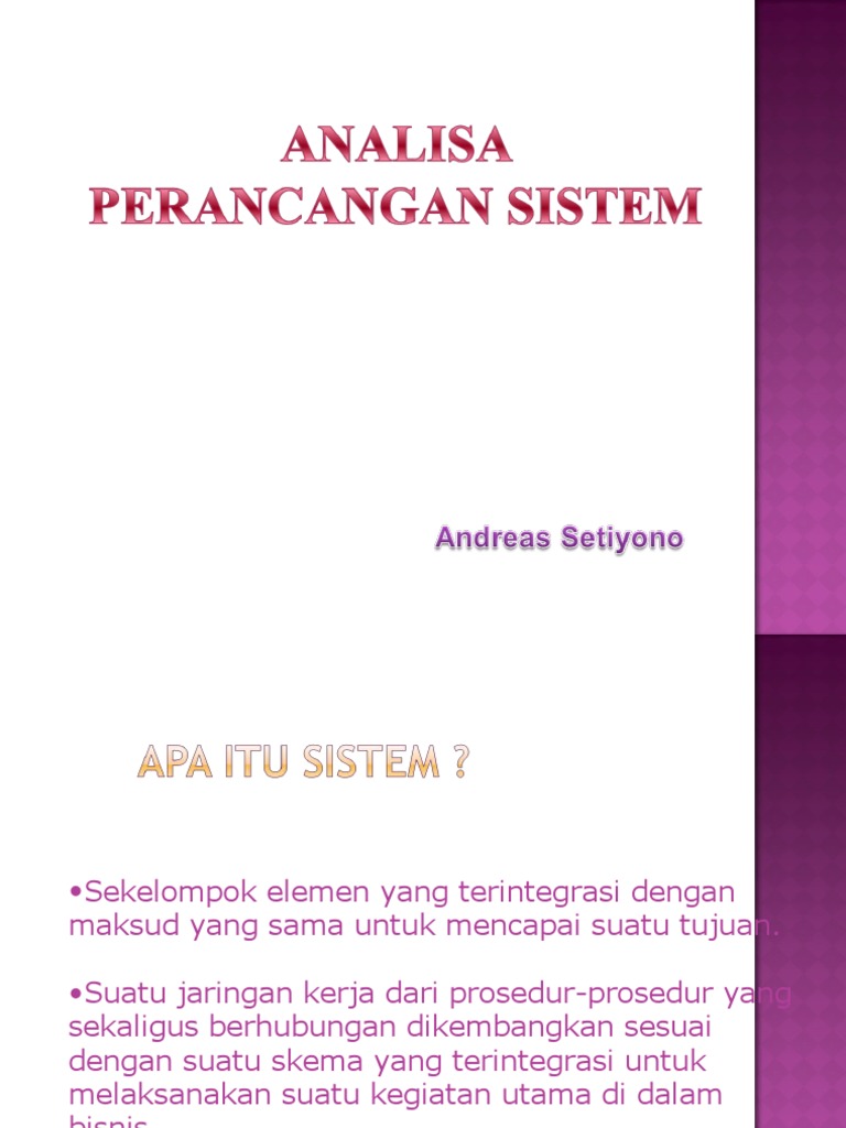 Analisa Perancangan Sistem 1 | PDF