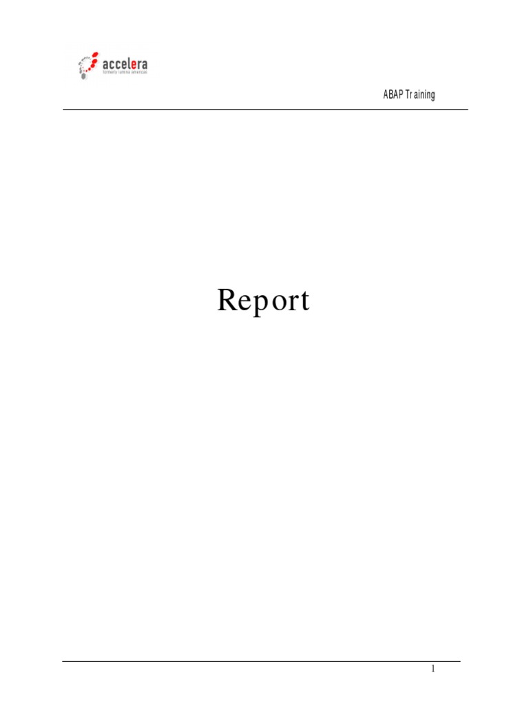 Introdução ao ABAP e Reports SAP | PDF | Parâmetro (programação de ...