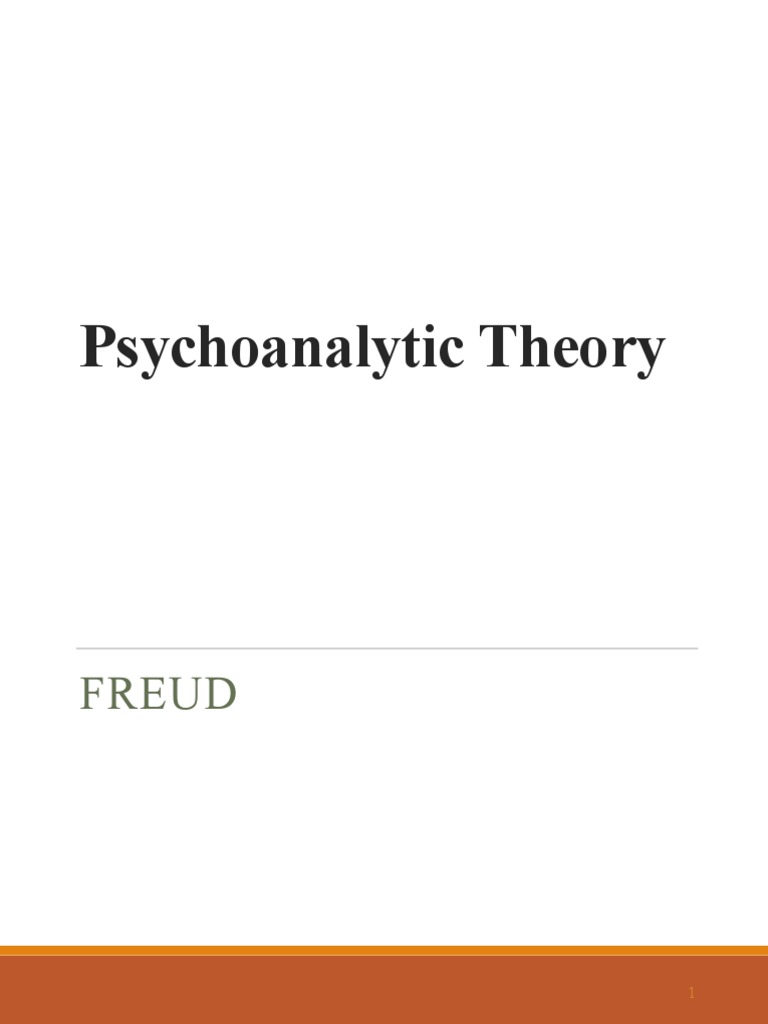 Psychoanalytic Freud | PDF | Id | Sigmund Freud