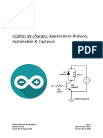 Cahier de Charges: Applications Arduino, Automobile & Capteurs