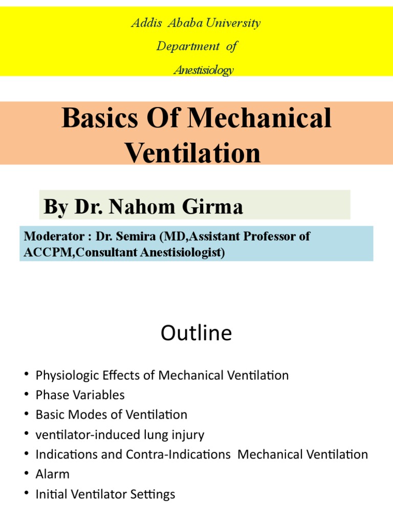 EX Basics of Mechanical Ventilation PDF Physiology Diseases And