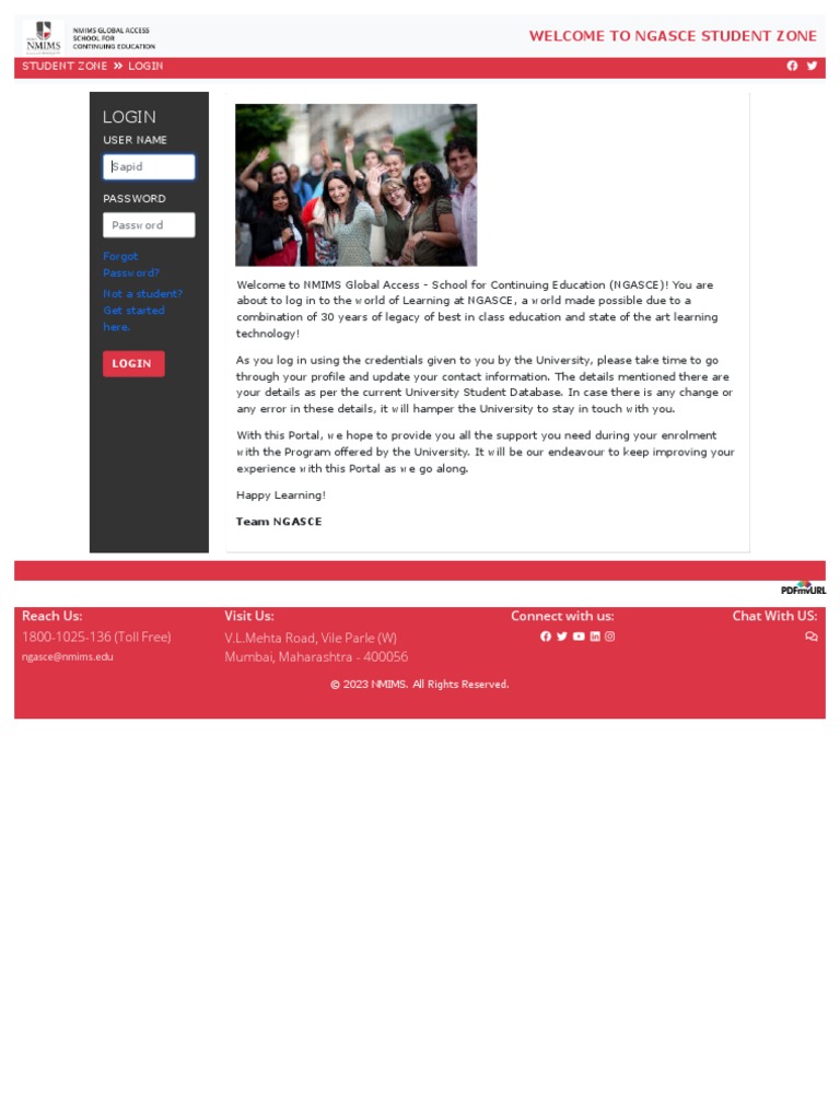 NGASCE Student Zone Login Guide | PDF