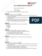 MCQ - Statistics