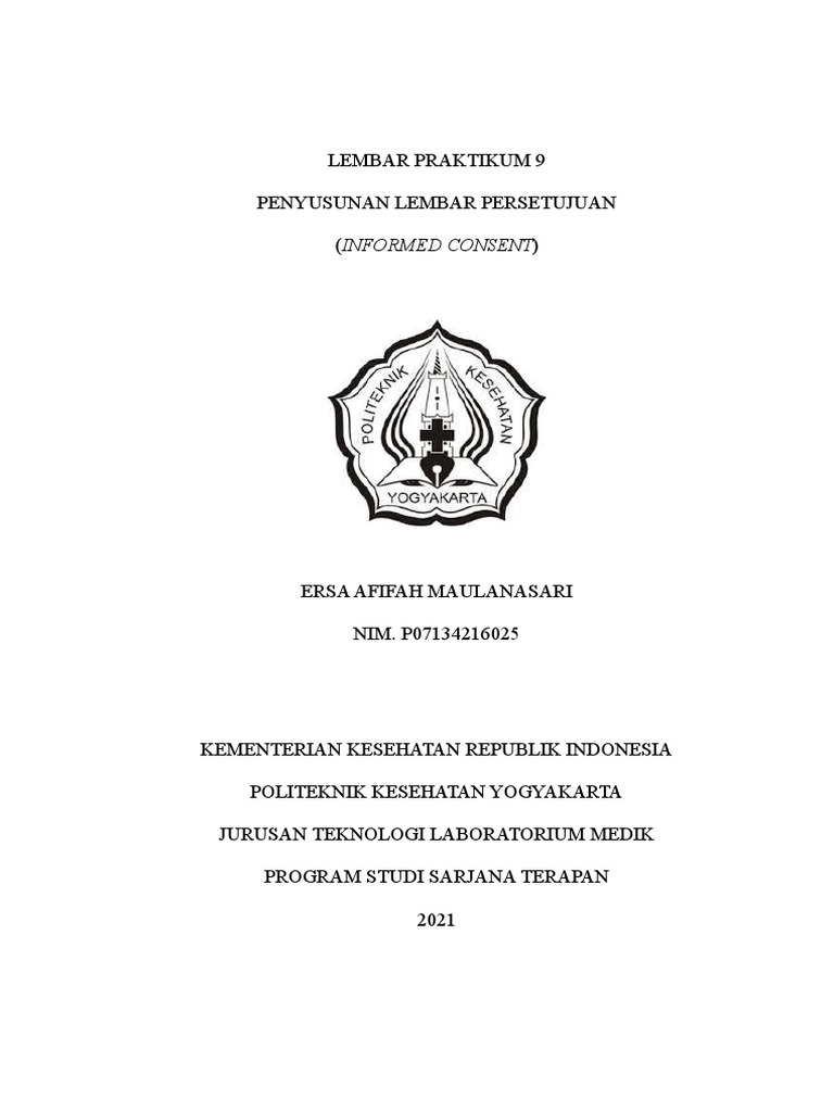 Lembar Persetujuan Penelitian Kesehatan | PDF | Kesehatan Holistik