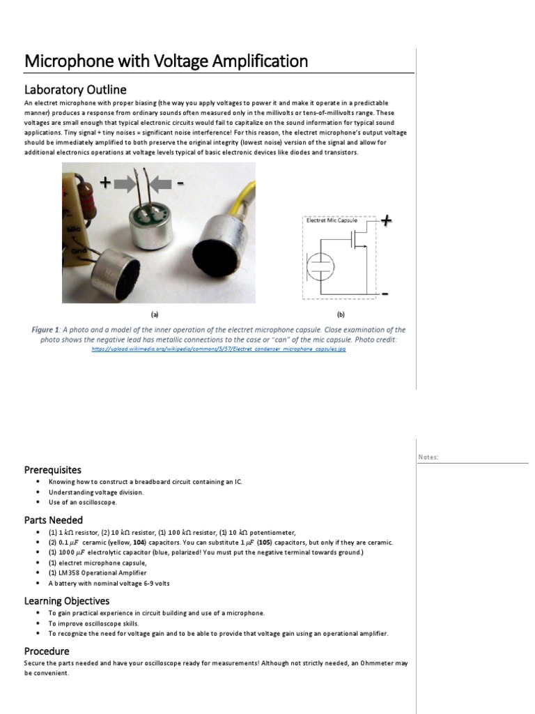 Sensor Mic With LM358 | PDF | Amplifier | Operational Amplifier