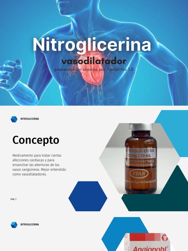 Nitroglicerina (1) | PDF | Medicamentos con receta | Especialidades Medicas