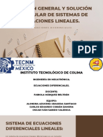 Sistema de Ec. Lineales Diferenciales - Solución General y Particual