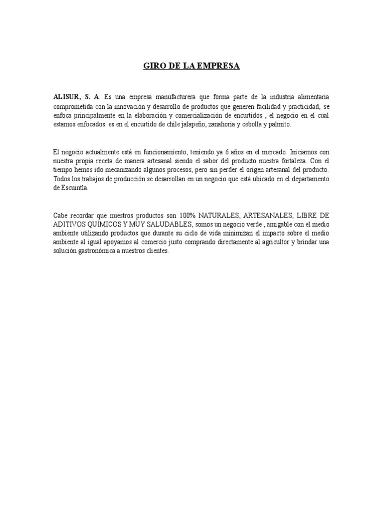 Giro de La Empresa | PDF | Entorno natural | Contaminación