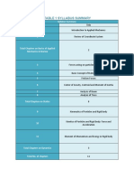 Lecture Plan Summary and Evaluation Model