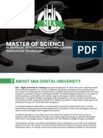 Master in Artificial Intelligence Machine Learning and Innovation Technology 2023