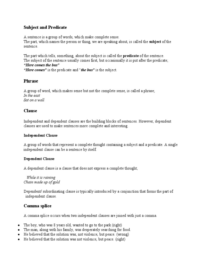 Comma Splices | PDF | Clause | Sentence (Linguistics)