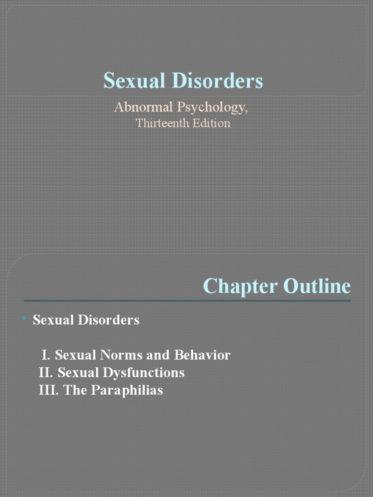 Sexual Disorder | PDF | Sexual Dysfunction | Sexual Intercourse