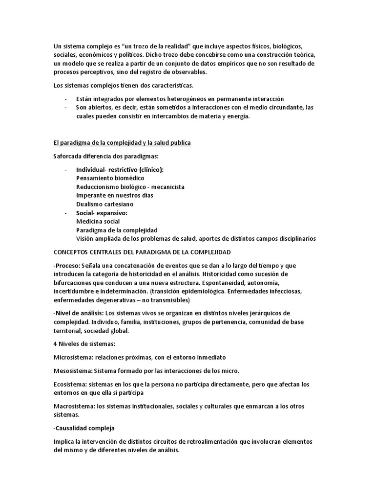 Paradigma de la Complejidad en Salud | PDF | Paradigma | Complejidad