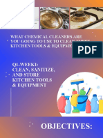 Clean Sanitize and Store Kitchen Tool and Equipment - Tle9