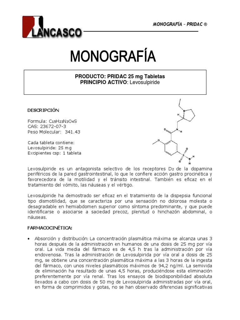 Pridac | PDF | Medicamentos con receta | Ciencias farmacéuticas