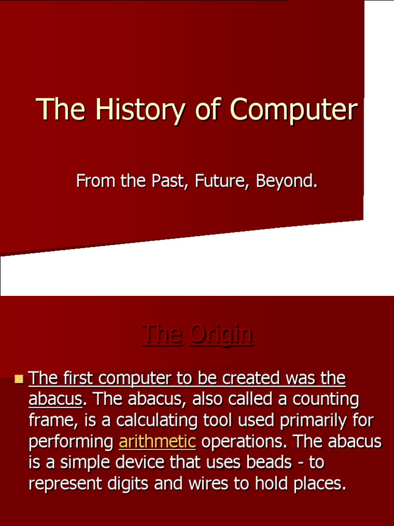 Evolution of Computers: Past to Present | PDF | Digital Technology ...