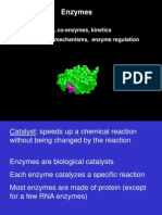 Enzymes: 1. Catalysis, Co-Enzymes, Kinetics 2. Catalytic Mechanisms, Enzyme Regulation