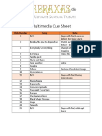 Abraxas Multimedia Cue Sheet