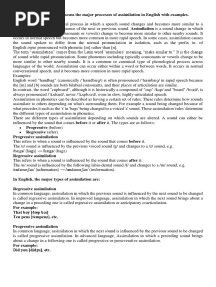 Assimilation and Elision