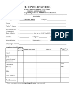 Biodata Format DPS