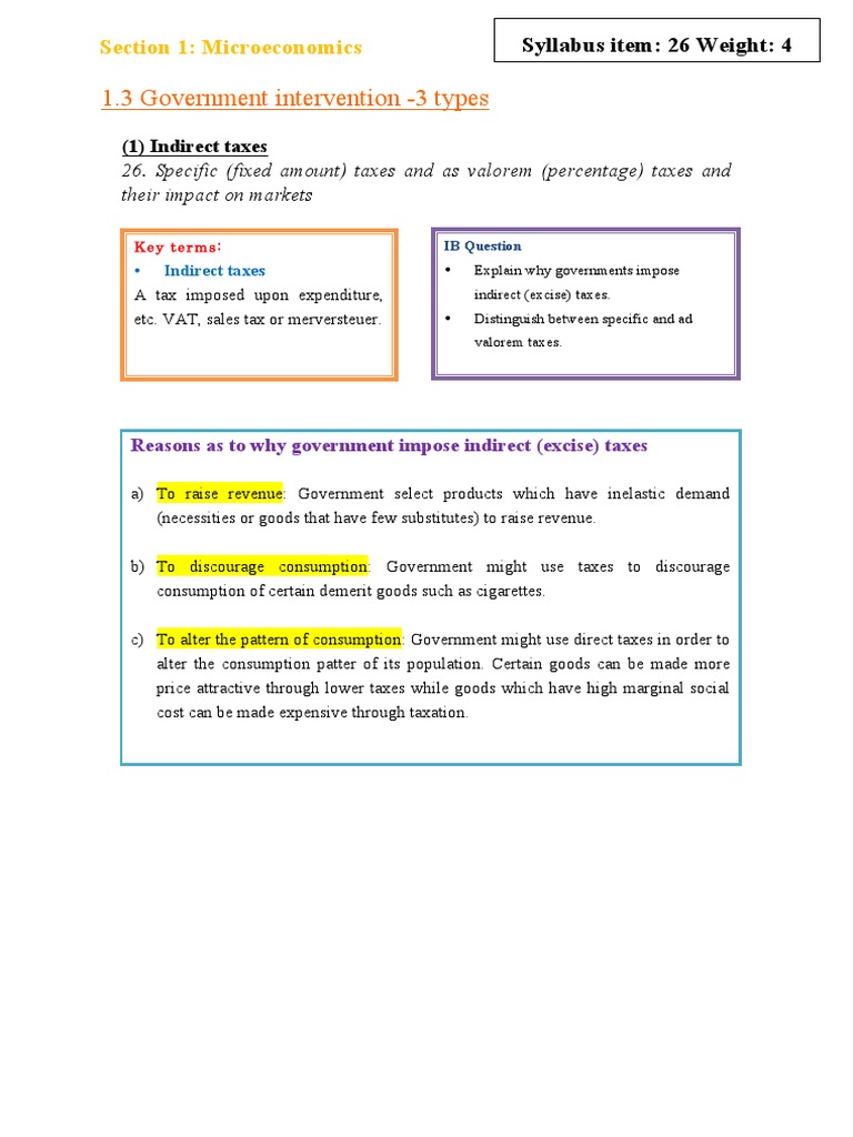 3 forms of government intervention
