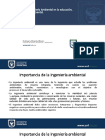 Importancia de La Ingeniería Ambiental en La Educación, Conciencia y Cultura Ambiental