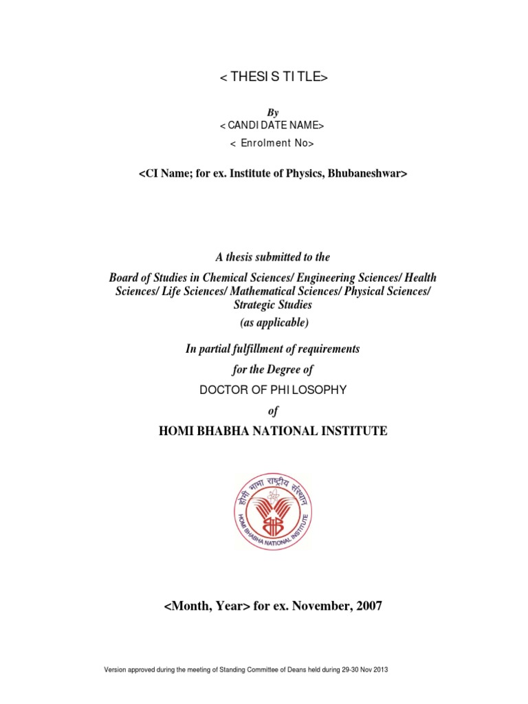 Thesis Template | PDF | Thesis | Written Communication