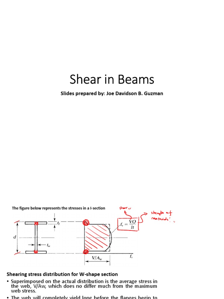 Shear Stress Analysis in Beams | PDF