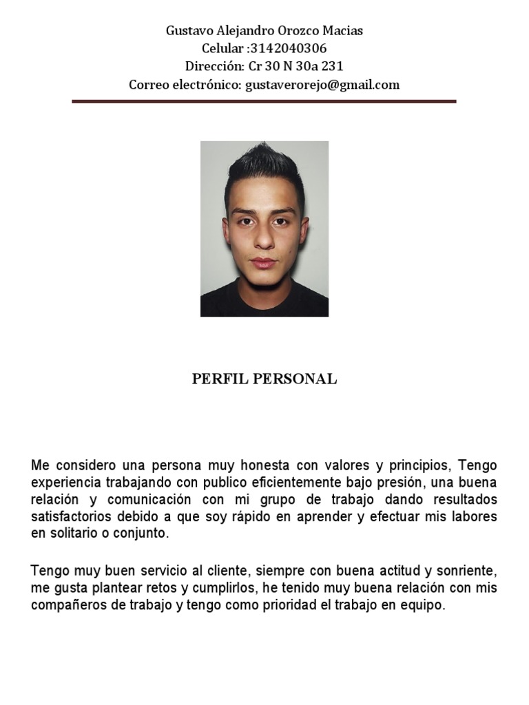 Perfil Profesional de Orozco 2023 | PDF | Industrias de servicio | Business