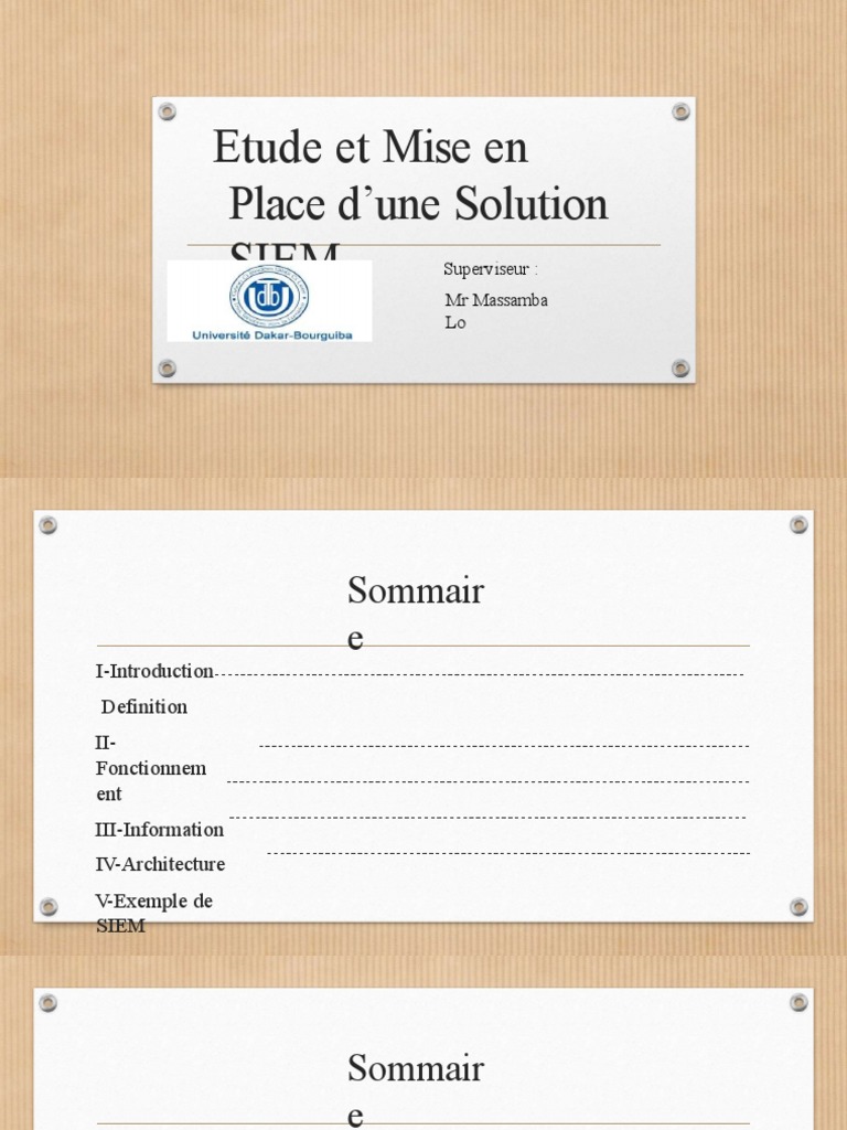 Mise en Place d'une Solution SIEM OSSIM | PDF | Sécurité des systèmes d ...