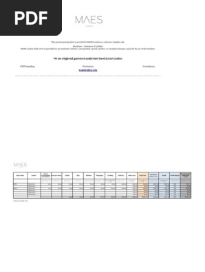 MAES London Pricing Sheet Lets Make It Here