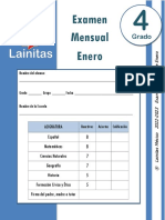 4to Grado - Examen Mensual Enero