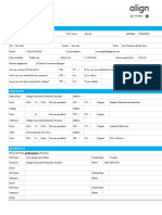 Align Technologies Application Form