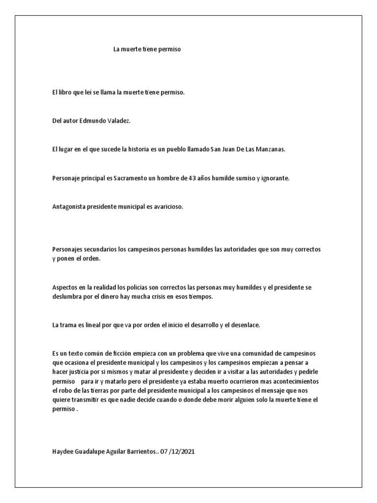 La Muerte Tiene Permiso PDF