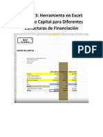 U3 Herramienta en Excel Coste de Capital para Diferentes Estructuras de Financiación