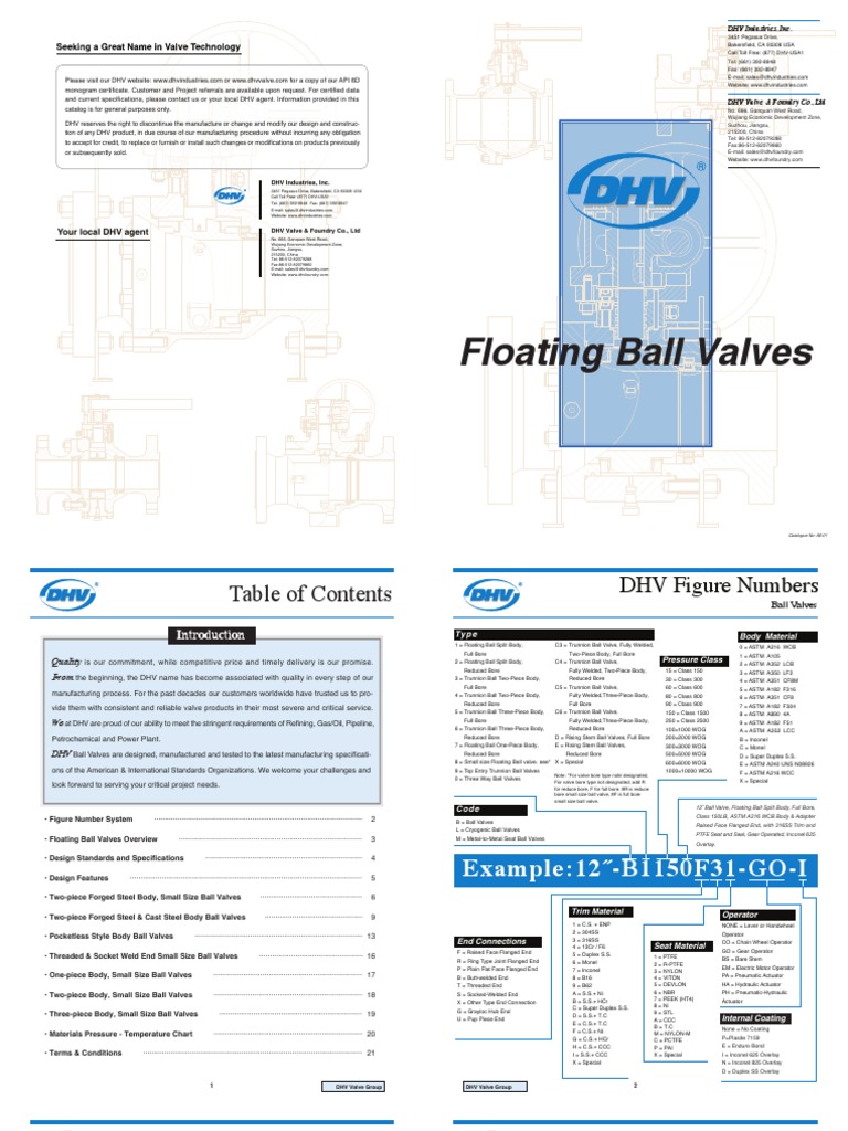 Floating Ball Valve Catalog PDF Valve Plumbing