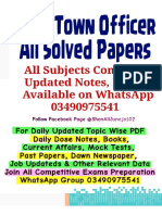 SPSC Town Officer All Solved Papers May 2023