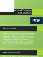 Organizational Culture and Change